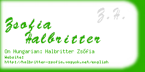 zsofia halbritter business card
